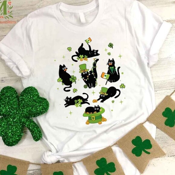 Other - St Patrick Black Cat Tshirt Irish Cat Tshirt Cat Lovers St Patricks Day Tee